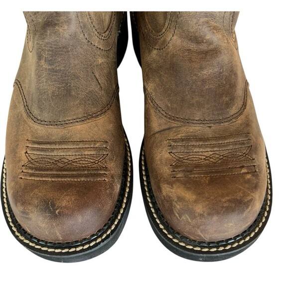 Ariat Boots Western Driftwood Probaby Round Toe Womens Sz 9.5 brown 2485 - Picture 3 of 10